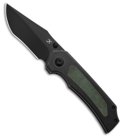 Kansept Knives Fermi Liner Lock Knife Black SW Ti /Green Micarta (3.1" Black SW)