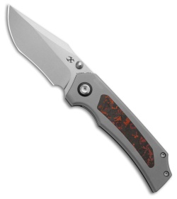 Kansept Knives Fermi Liner Lock Knife FatCarbon Mars Valley CF (3.1" SW 20CV)