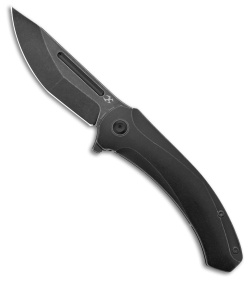 Kansept Knives Hira Knife Tiger Stripe Flamed Ti Damascus