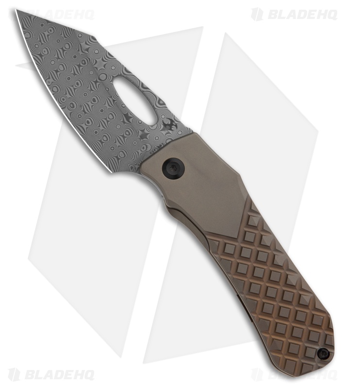 Kansept Knives Loki Knife | Bronze Frag Pattern + Damascus