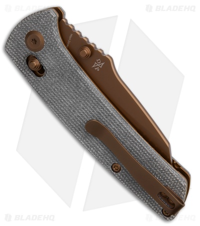 Kansept Knives Main Street Crossbar Lock Knife Black Micarta (3.4" Rose Gold)