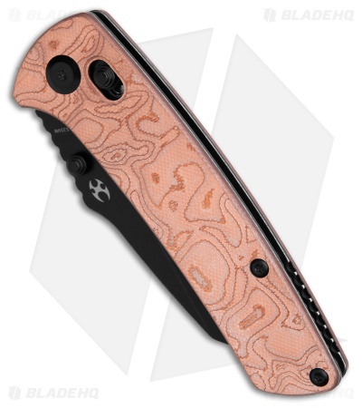 Kansept Knives Main Street Crossbar Lock Knife Copper Foil G-10 (3.4" Black SW)