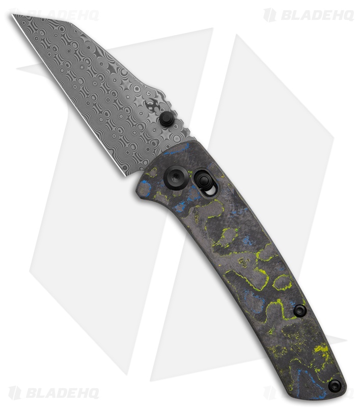 Kansept Knives Main Street Crossbar Lock Knife Gecko Camo Carbon (3.4" Damascus)