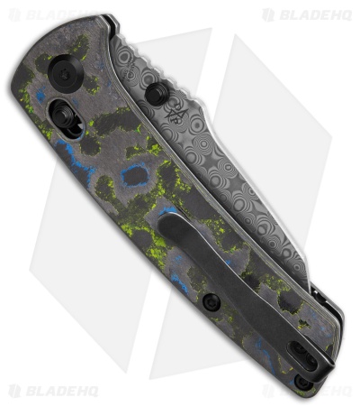 Kansept Knives Main Street Crossbar Lock Knife Gecko Camo Carbon (3.4" Damascus)