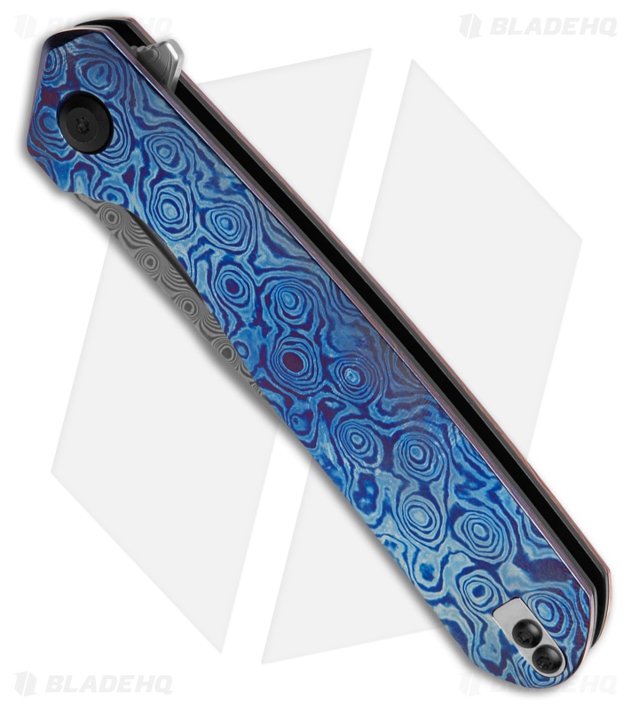 Kansept Knives Qilin Drop Point Liner Lock Knife Timascus (3.4" Damascus)
