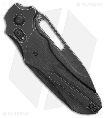 Kansept Knives Quasar Crossbar Lock Knife Black Micarta (3.3" Black SW)