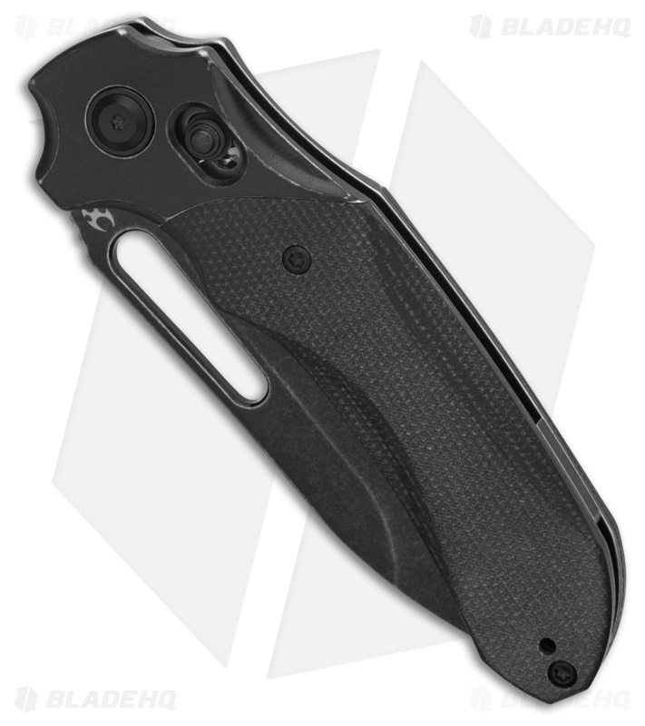 Kansept Knives Quasar Crossbar Lock Knife Black Micarta (3.3" Black SW)