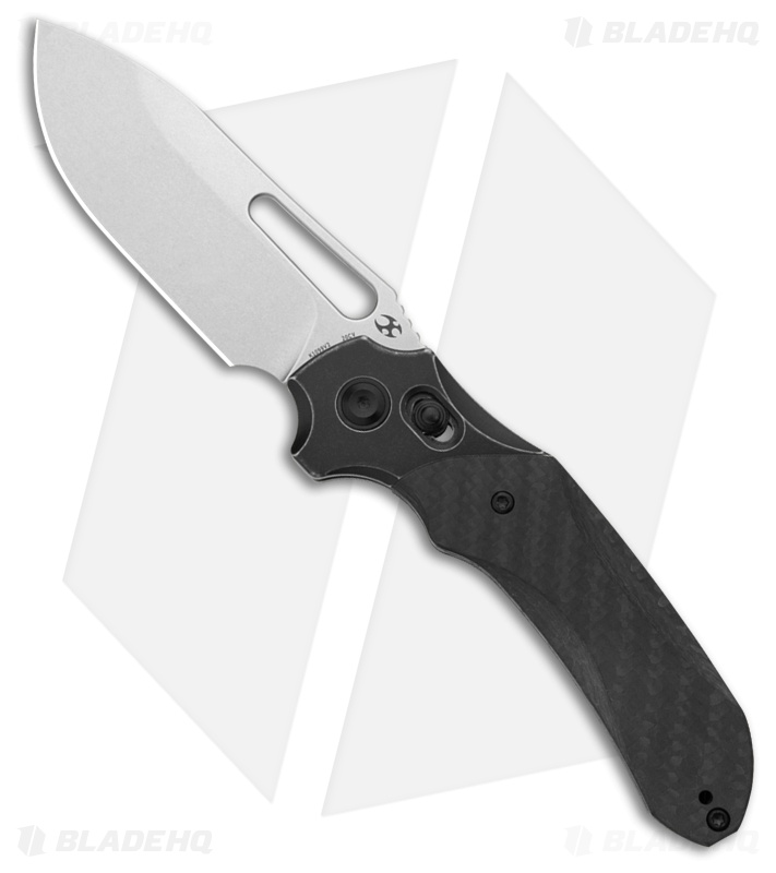 Kansept Knives Quasar Knife Black SW Ti/Twill CF SW