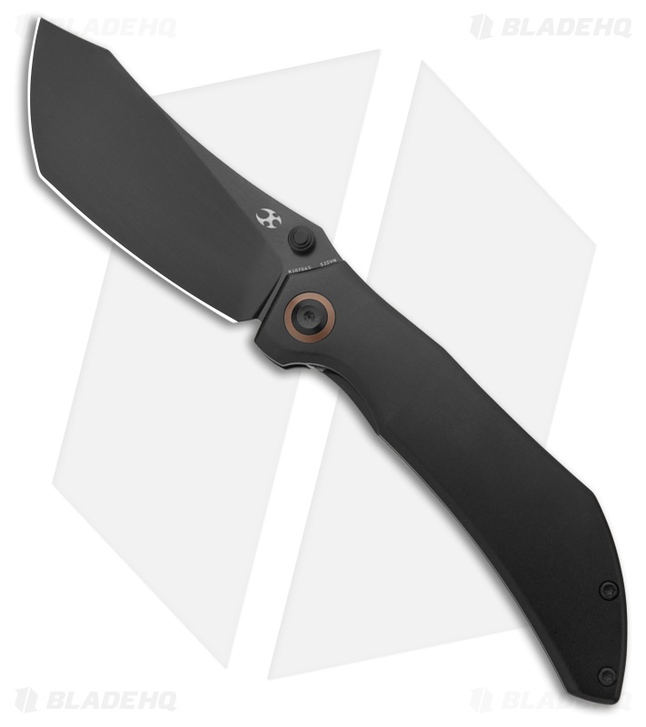 Kansept Knives Tipper Frame Lock Knife Black Titanium (3.4" Black)