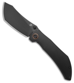 Kansept Knives Tipper Frame Lock Knife Black Titanium (3.4" Black)