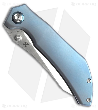 Kansept Knives Tipper Frame Lock Knife Blue Titanium (3.4" Satin)