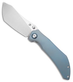 Kansept Knives Tipper Frame Lock Knife Blue Titanium (3.4" Satin)