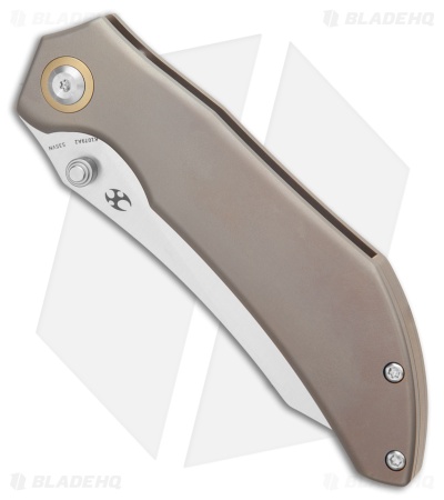 Kansept Knives Tipper Frame Lock Knife Bronze Titanium (3.4" Satin)