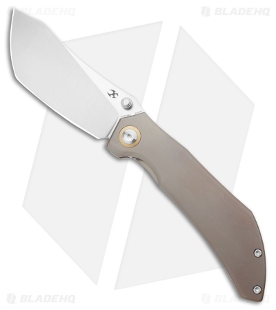 Kansept Knives Tipper Frame Lock Knife Bronze Titanium (3.4" Satin)