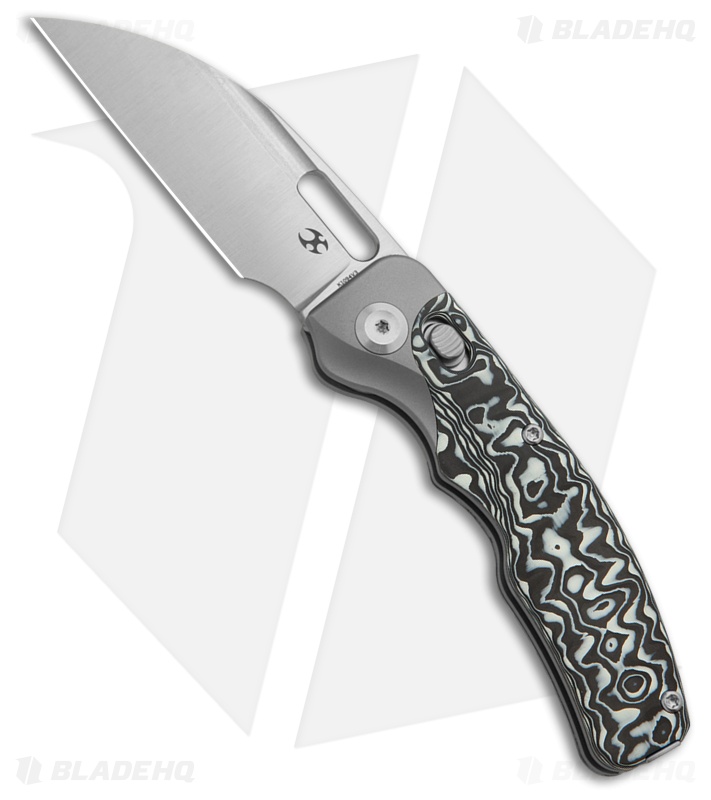 WSC FSS 1/100 CLOUD SCHÄTZE Kansept Knives Vivid Knife SW Ti + Black/White CF Satin