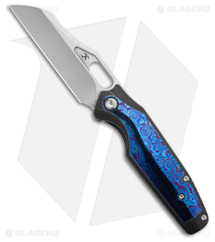 Kansept Tuckamore Knife BW Ti + Blue Timascus SW K1052A6