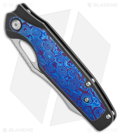 Kansept Tuckamore Knife BW Ti + Blue Timascus SW K1052A6