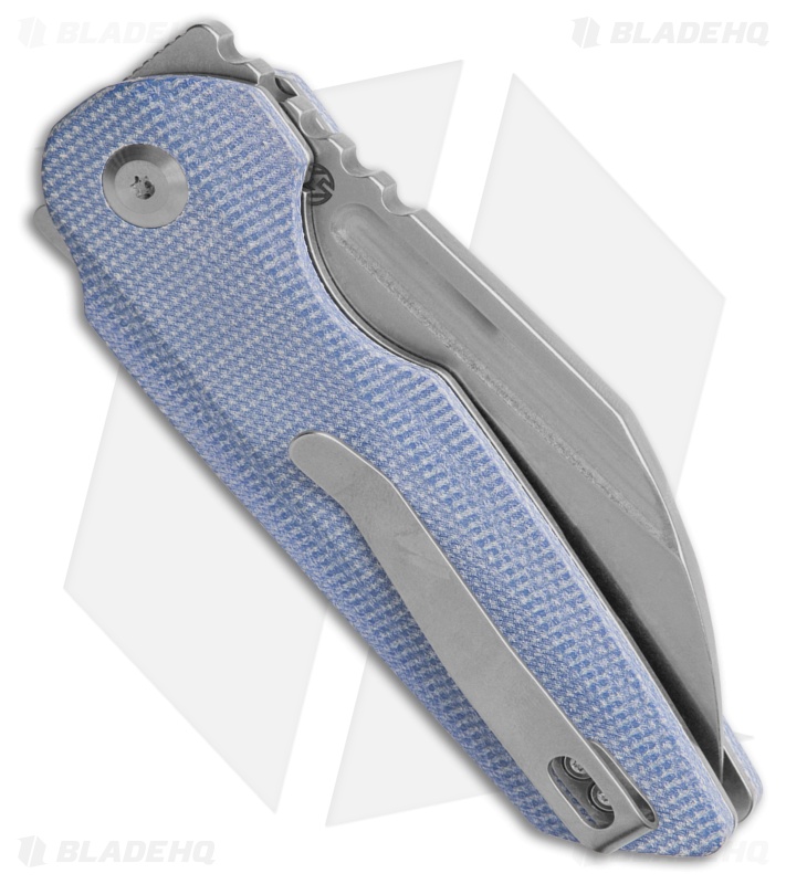 Tenable Knives Rafe L Liner Lock Knife Blue Micarta (3.2" SW) T2048A3