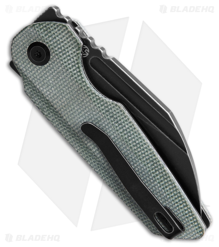 Tenable Knives Rafe L Liner Lock Knife Green Micarta (3.2" Black) T2048A1