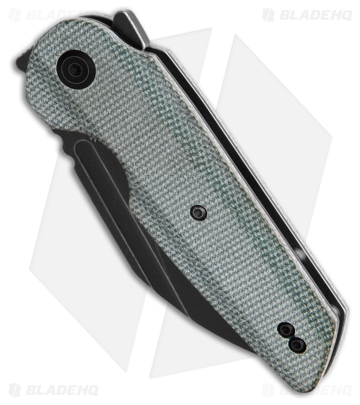 Tenable Knives Rafe L Liner Lock Knife Green Micarta (3.2" Black) T2048A1