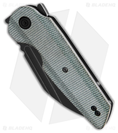 Tenable Knives Rafe L Liner Lock Knife Green Micarta (3.2" Black) T2048A1