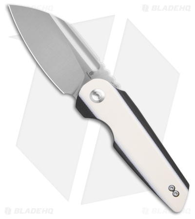 Tenable Knives Rafe L Liner Lock Knife Ivory White & Black G-10 (3.2" Satin) 