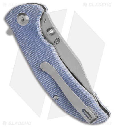 Tenable Knives Rei Liner Lock Knife Blue Micarta (3.3" SW) T1061A1