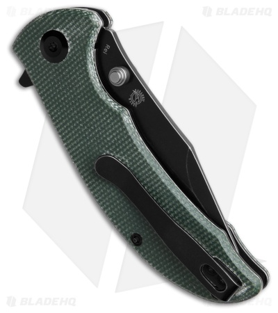 Tenable Knives Rei Liner Lock Knife Green Micarta (3.3" Black) T1061A2