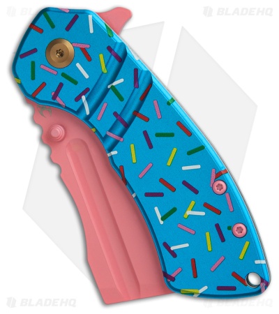 Kansept Knives Dessert Warrior® Remix M+ Korvid Knife Blue Donut Al (3.1" Pink)