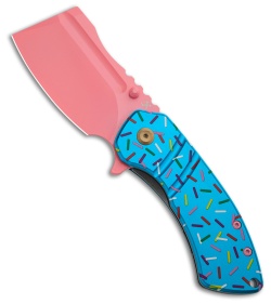 Kansept Knives Dessert Warrior® Remix M+ Korvid Knife Blue Donut Al (3.1" Pink)