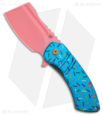 Kansept Knives Dessert Warrior® Remix M+ Korvid Knife Blue Donut Al (3.1" Pink)