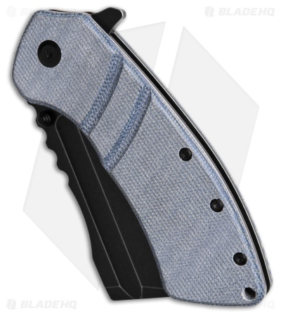 Kansept Knives XL Korvid Liner Lock Knife Blue Micarta (3.6" Black SW)