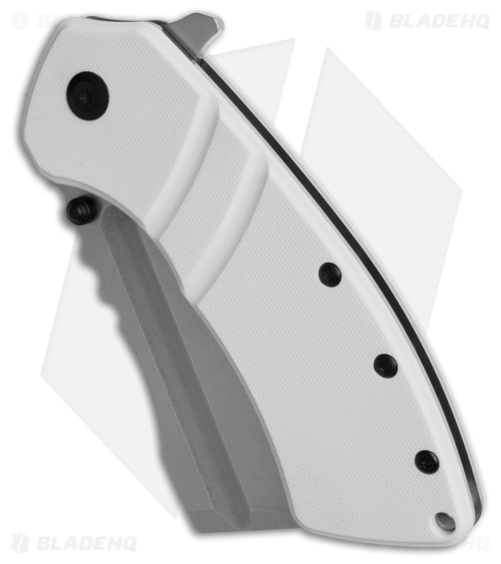 Kansept Knives XL Korvid Liner Lock Knife White G-10 (3.6" SW) T1030A9