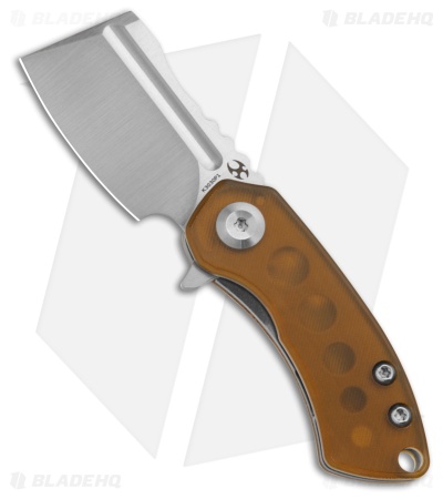 Kansept Mini Korvid Liner Lock Knife Amber Ultem (1.5" Satin) K3030P1
