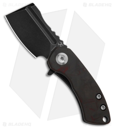 Kansept Mini Korvid Liner Lock Black/Red CF Black SW S35VN