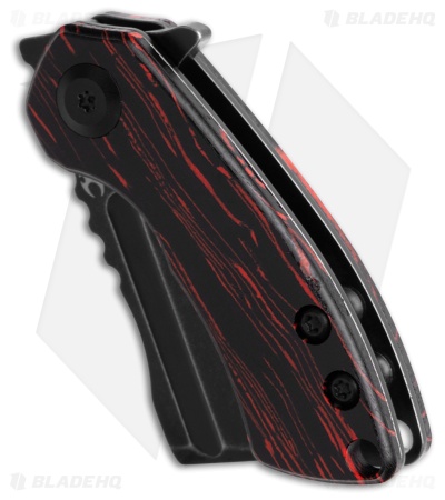 Kansept Mini Korvid Liner Lock Knife Red/Black G-Mascus (1.5" Black SW) K3030S1