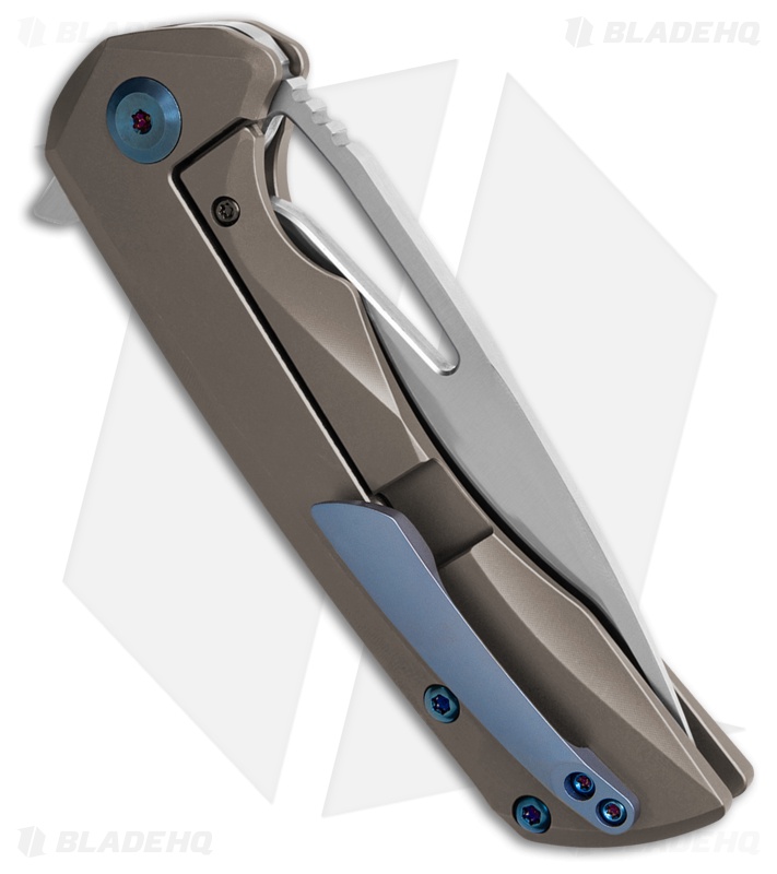 Kansept Knives Kryo Frame Lock Knife Bronze Anodized/SW Titanium (3.6" Satin)
