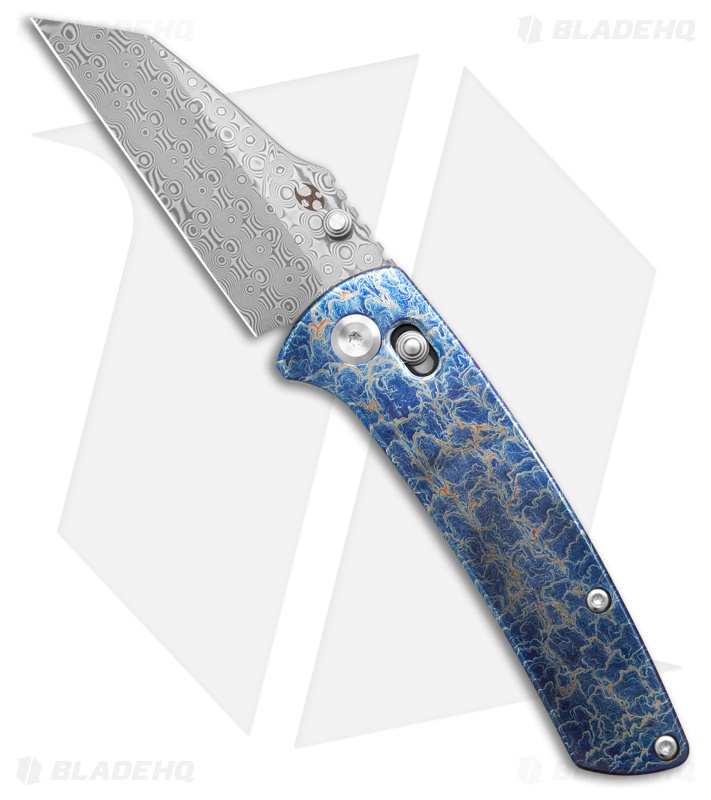 Kansept Main Street Crossbar Lock Knife Lightning Strike Ti (3.4" Damascus)