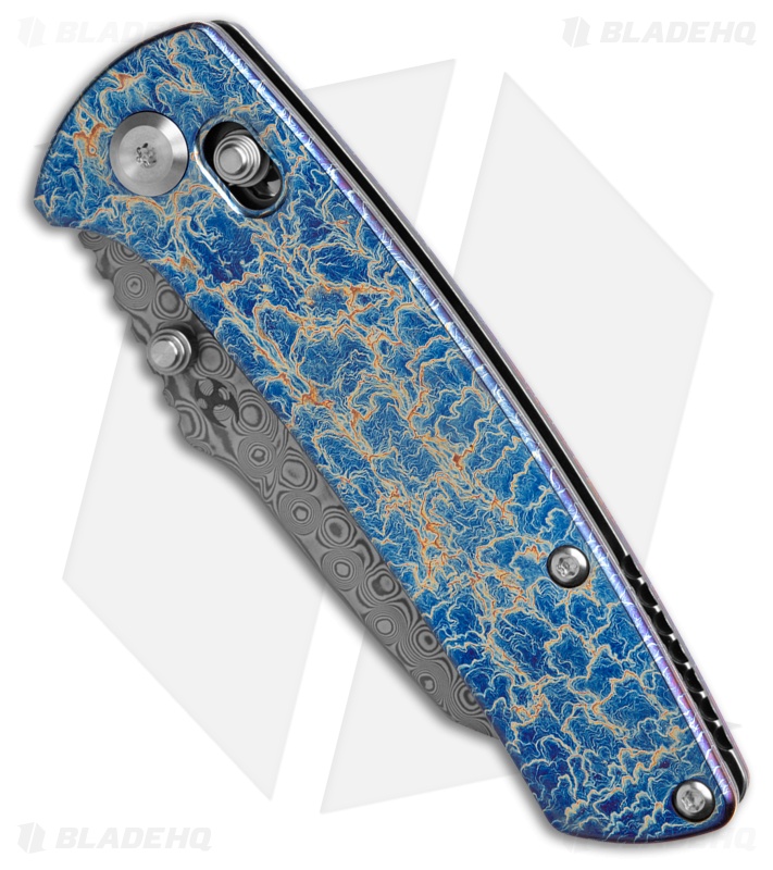 Kansept Main Street Crossbar Lock Knife Lightning Strike Ti (3.4" Damascus)