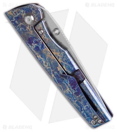 Kansept Knives Chimera Frame Lock Knife Lightning Strike Ti