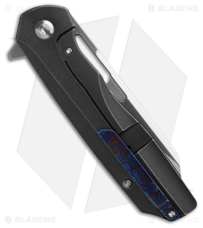 Kansept Knives Shard Frame Lock Knife Black SW Ti + Timascus (3.5" Satin S35VN)