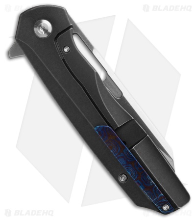 Kansept Knives Shard Frame Lock Knife Black SW Ti + Timascus (3.5" Satin S35VN)