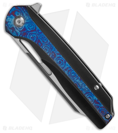 Kansept Knives Shard Frame Lock Knife Black SW Ti + Timascus (3.5" Satin S35VN)