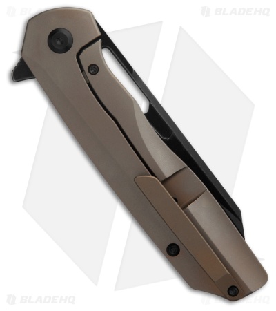 Kansept Knives Shard Frame Lock Knife Bronze Anodized Titanium (3.5" Black SW)