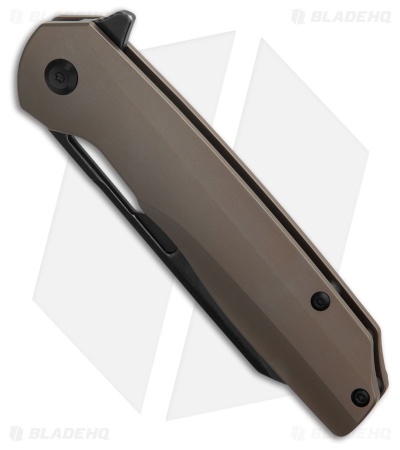 Kansept Knives Shard Frame Lock Knife Bronze Anodized Titanium (3.5" Black SW)