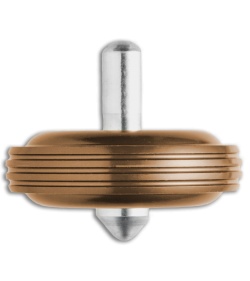 Karas Kustoms Machined Toy Spinning Top Brown (Aluminum)