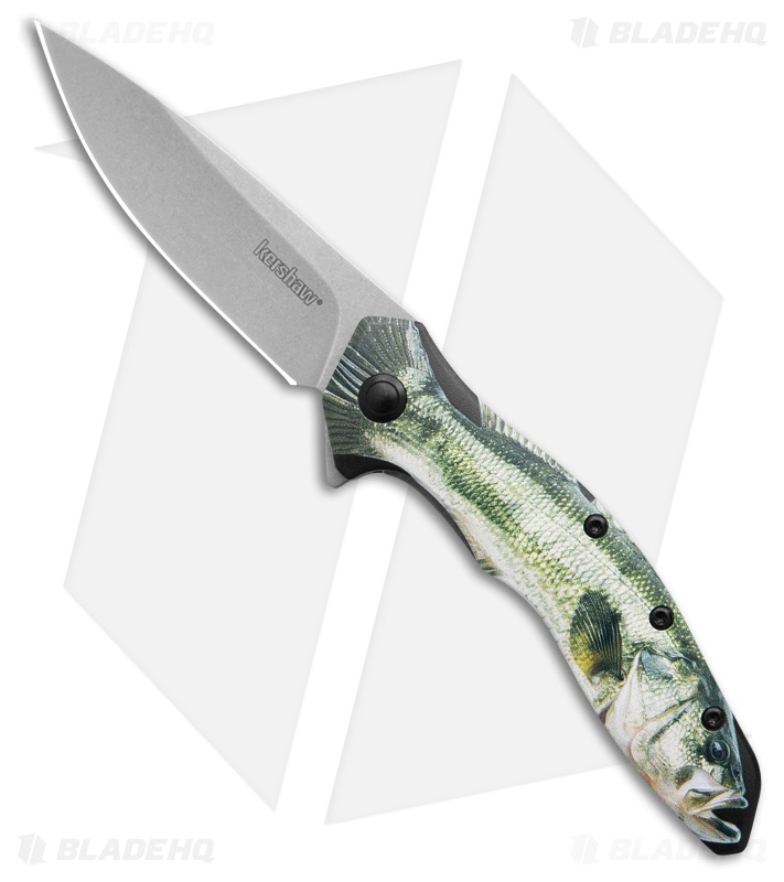 Kershaw Shoreline Assisted Opening Knife Bass CCI Coated Aluminum (3" SW)