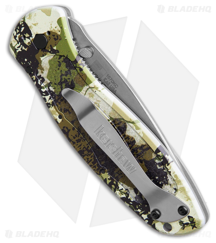 Kershaw Blur Assisted Opening Knife Kings Camo Aluminum (3.4" Stonewash)
