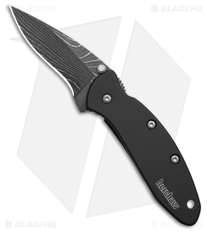 Kershaw Chive Assisted Opening Knife Black (1.94" Damascus) 1600DAMBK