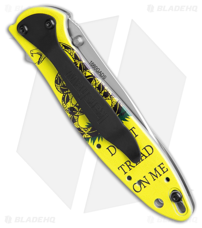 Kershaw Don't Tread on Me Leek Assisted Opening Knife  (3" Stonewash) 1660GADS